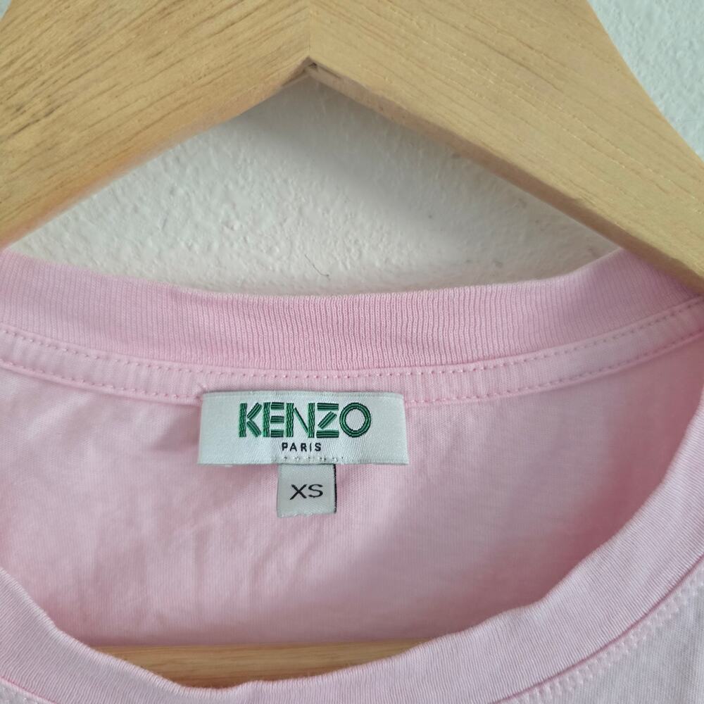 Kenzo Womens Tiger T-Shirt Faded Pink Size XS Paris Y2K Cotton - Picture 3 of 7